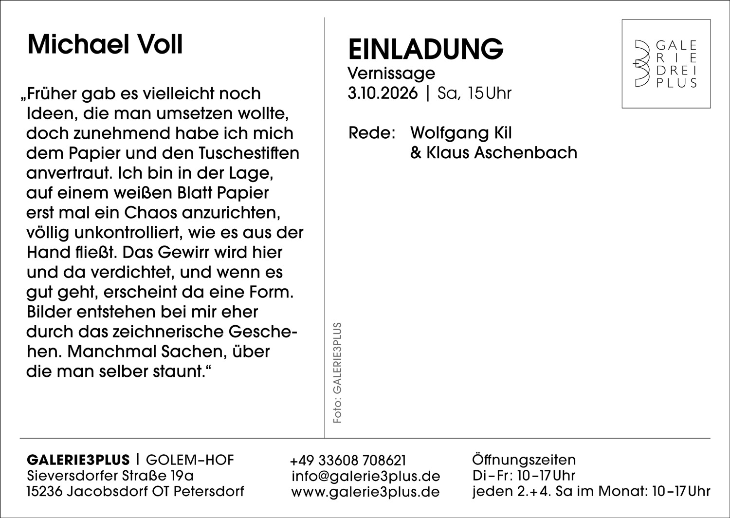 Postkarte Rückseite Michael Voll